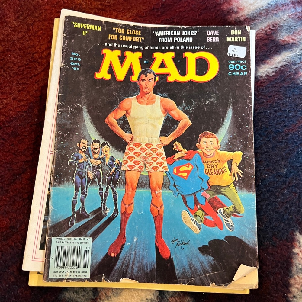 VTG Mad Magazine October 1981 Issue 226 Superman II Satire Spy Vs Spy Don Martin